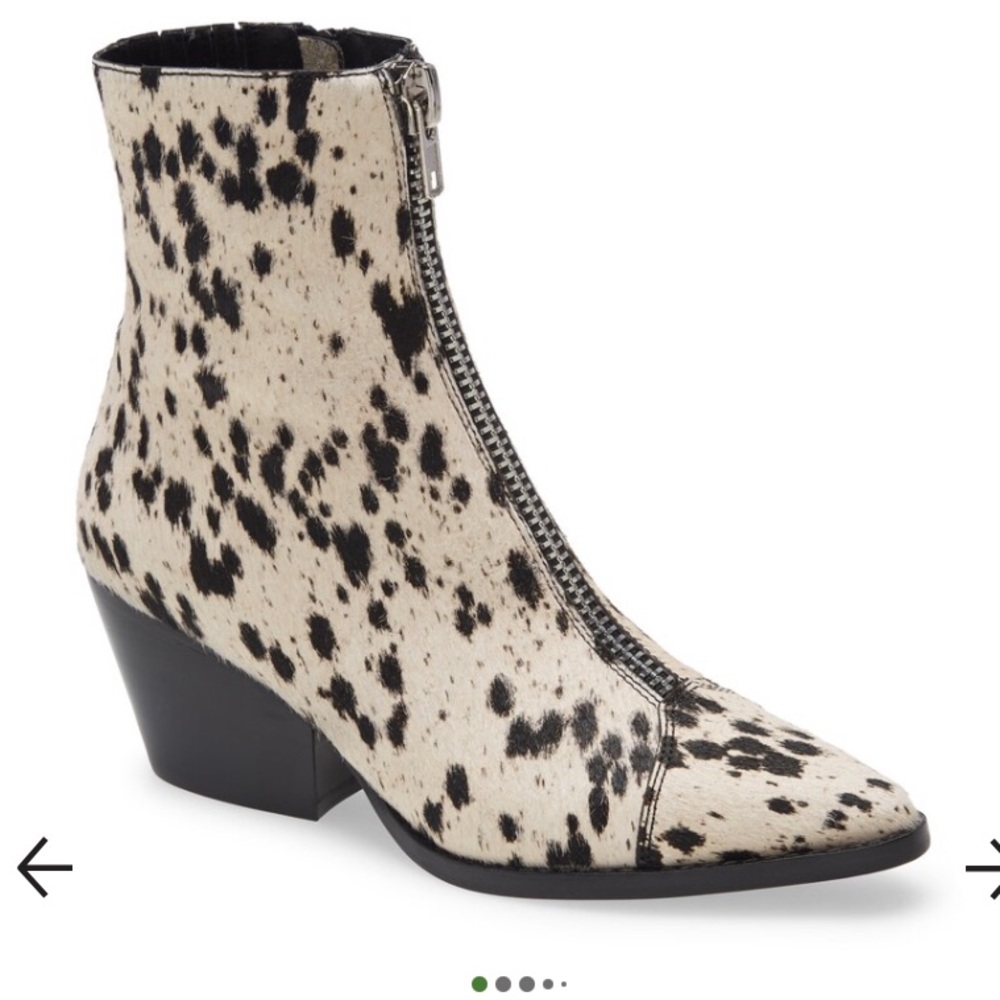 Jeffrey Campbell Sullivan Spotted Calf Hair Boots Sz 7.5